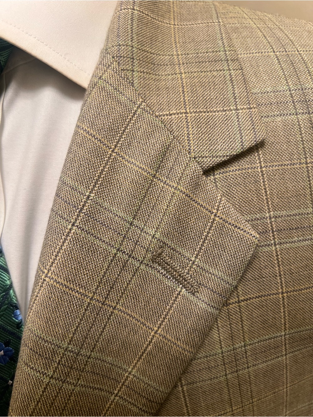 NWT Daniel Cremieux Loro Piana Worsted Wool Sport Coat Blazer Beige Men 50L - Picture 5 of 12